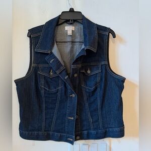LOFT Dark Blue Denim Vest